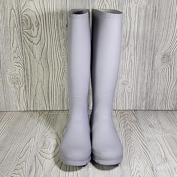 Kamik Jennifer Light Grey Charcoal Tall Rain Boots Womens Size 6 - Picture 3 of 16